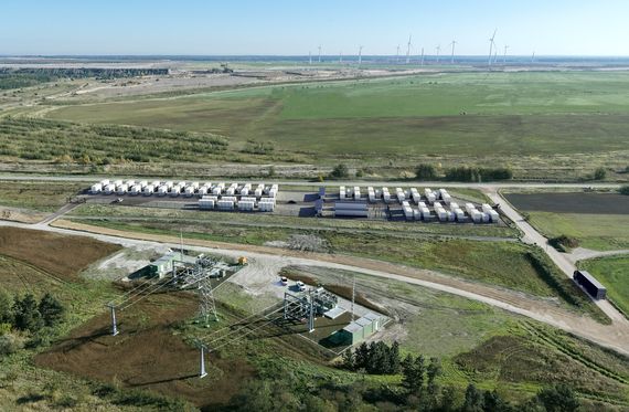 Visualisierung: So soll die GridBatt Heinersbrück einmal aussehen.   Quelle: LEAG